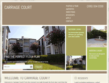 Tablet Screenshot of carriagecourtapartments.net